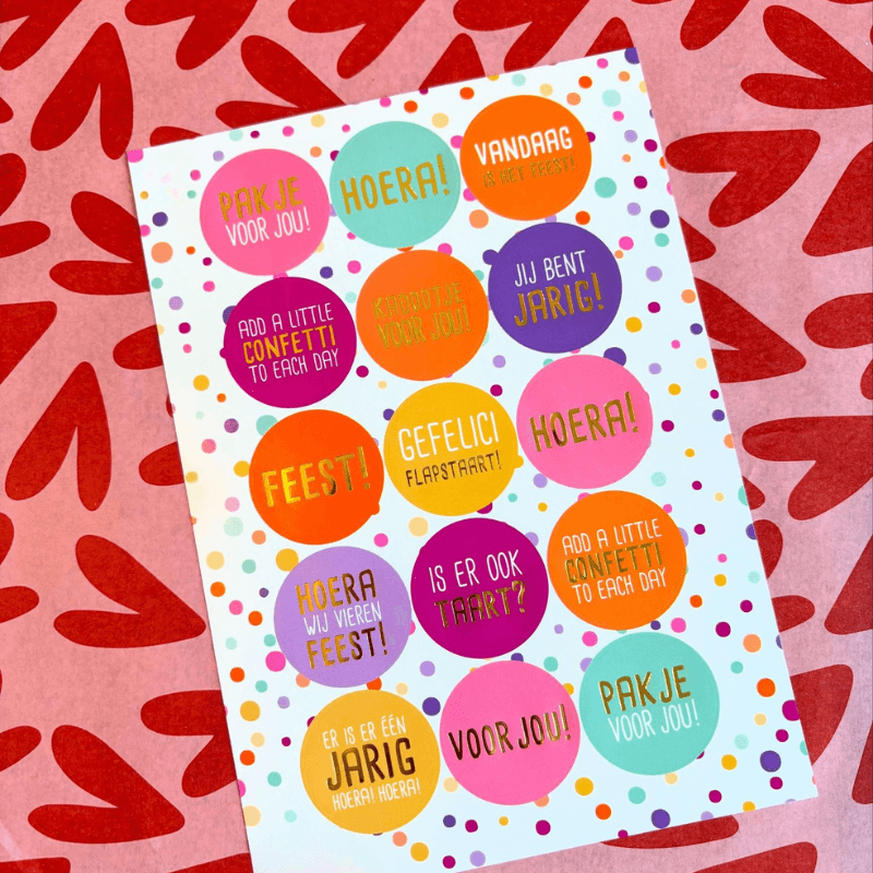 Stickervel Zomermeisje hoera