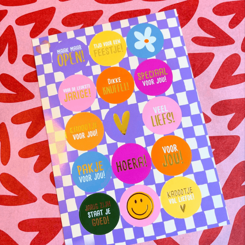 Stickervel Zomermeisje kadootje